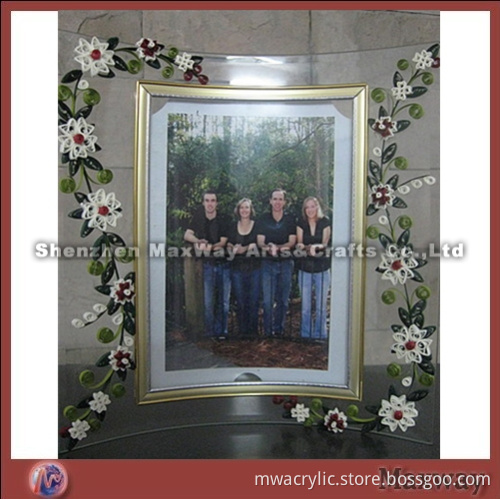 Square High Grade Freestanding Acrylic Picture Frame Quilling Glass Frame